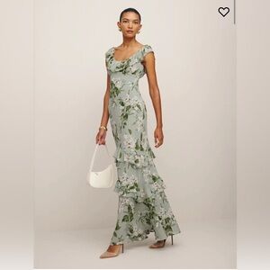 Reformation Tripoli Dress In Tea Garden